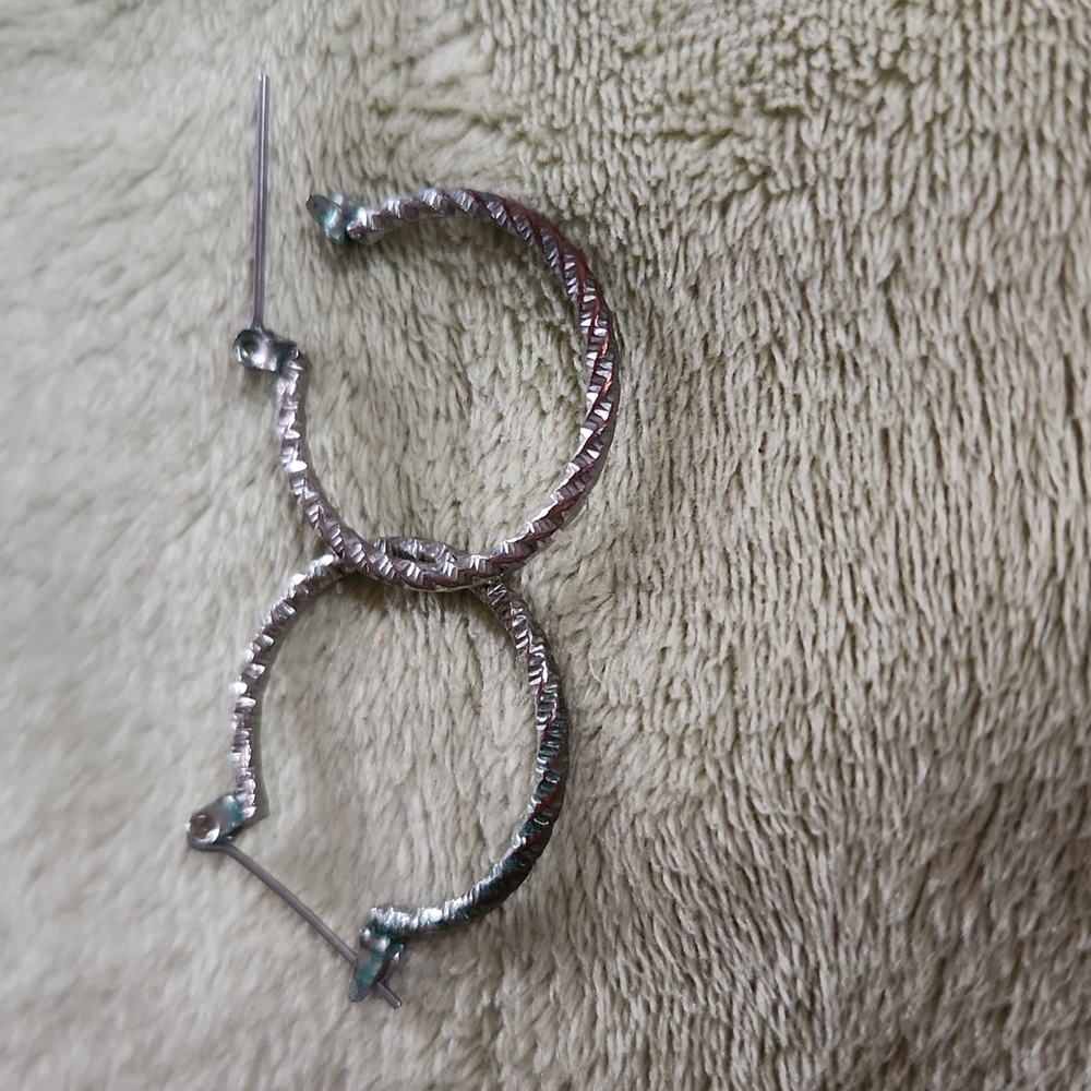 Silver hoops